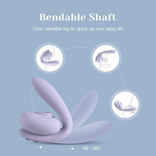 Tracy'S Dog Sucking Vibrator, Bendable Sex Toys For Clitoral G Spot Stimulation, 2 In 1 Vibrating Adult Toy For Women Couple, Rabbit Vibrators With 10 Suction And Vibration Patterns, Og Flow - Image 3