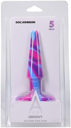 Doc Johnson A-Play - Groovy - Silicone Anal Plug - 5 Inch (1.25 Inches Wide), Berry - Image 3