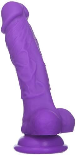 Lickerlish Tripp 6.2" Premium Silicone Dildo Purple With Suction Cup, 10 Ounce
