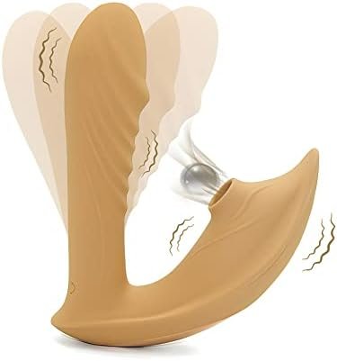 Swtshe Sucking Clit Vibrator Wand, Dildo For Women Pleasure 2 In 1 Sex Toy With 10 Suction And 7 Vibration 3 Rocking Models Waterproof Ultra-Hygienic Medical Silicone