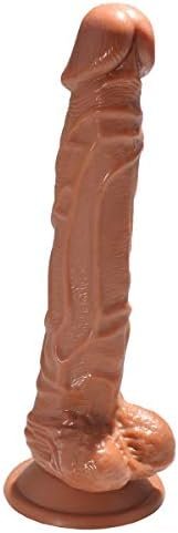 10 Inch Realistic Dildo G Spot Stimulator With Strong Suction Cup Huge Penis Sex Toys For Women Lesbian Hands-Free Play Beige