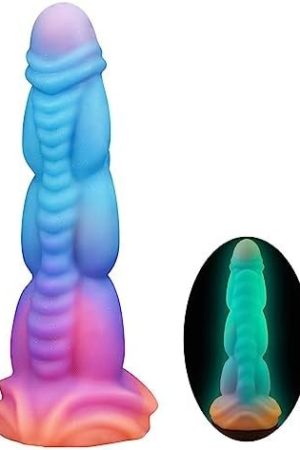 7.6In Monster Dildo Anal Sex Toy, Luminous Anal Dildo Suction Cup Dildo, Dragon Dildo Prostate Massager Beginner Small Dildo, Silicone Knot Strap On Dildo Fantasy Sex Toy Alien Dildo For Women Men