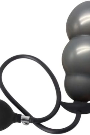 Butt Plug Silicone Inflatable Anal Plug 11.8"X4.7" Black