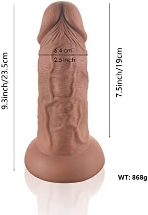 Shkanla Big Thick Dildo With Strong Suction Cup For Hands-Free Play, Realistic Silicone Huge Dildos For Anal Play, Fake Penis Vagina G-Spot Stimulation Adult Sex Toy For Women And Men - Image 2