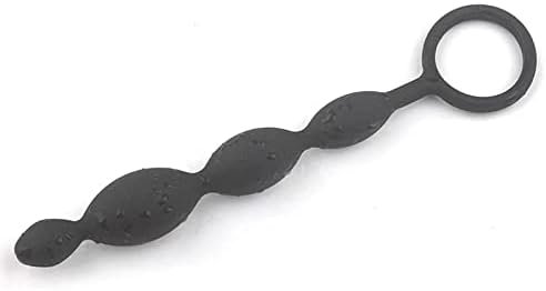 Silicone Anal Beads Butt Plug With Pull Ring,Flexible Anal Chain Butt Plug With 4 Gradual Balls And Pull Loop Prostate Massager G-Spot Stimulator Anal Training Sex Toy For Men Women