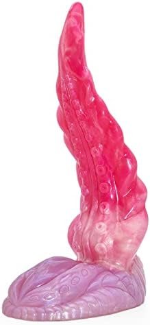 9.25Inch Realistic Long Tentacle Dildo, Curve Pink Silicone Fantasy Dildos Anal Plug Octopus Dildos For Home Decoration Women And Men Couples Strap On