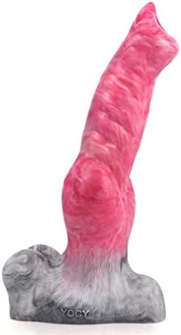 Animal Type Multi Colored Large Silicone Artificial Dog Dildo Wolf Canine Big Knot Massive Knotty Thick