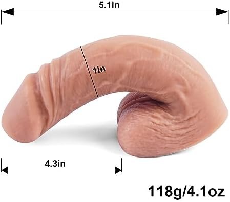 Soft Realistic Dildo: 5.1 Inches Long, 1 Inches Wide - Naturally Enhances Male Bumps - For All Day Wear, Lingerie Compatible - Adult Product For Maximum Performance - Image 2