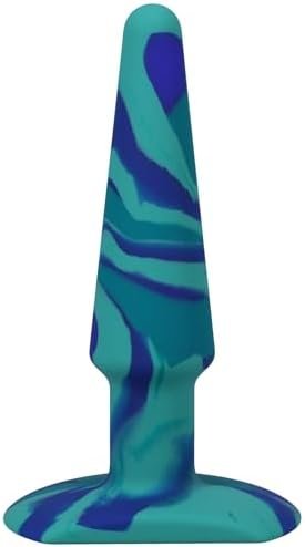 Doc Johnson A-Play - Groovy - Silicone Anal Plug - 5 Inch (1.25 Inches Wide), Ocean