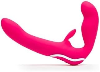 Lovehoney Happy Rabbit Rechargeable Vibrating Strapless Strap On - Pink - Image 3