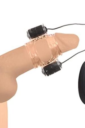 Trinity Vibes Men 20X Dual Vibrating Cockteaser, Clear