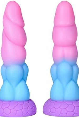 Realistic Big Dragon Monster Dildo: Silicone Anal Dildo With Suction Cup, Soft Fantasy Dildo Adult Sex Toys With Thick Girth Unikorn Look, 8.5 Inch Huge Dildos For Women Men,Bad Tanwen Purple