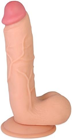 8" Soft Suction Cup Dildo Sex Toy For Women Realistic Penis Shaped Adult Product Veined Shaft For Vaginal Stimulation