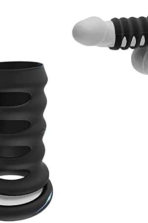 Ousandy Cock Ring, Sex Toys For Men Penis Sleeve Penis Ring Small Cock Rings For Adult Men Silicon Black Tighten Design
