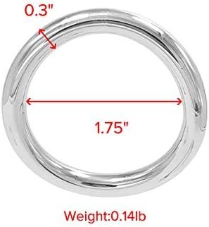 T-Language Stainless Steel Penis Male Cock Rings 3 Size For Choose 1.5 Inch - Image 2