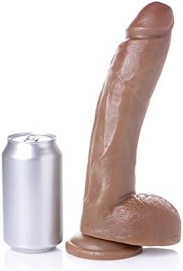 Lynx 10 Inch Dildo With Balls - Brown
