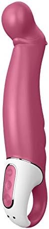 Satisfyer Petting Hippo G-Spot Vibrator - Vibrating Dildo, Inclined Tip, 12 Vibration Programs, Retaining Ring - Soft Silicone, Waterproof, Rechargeable