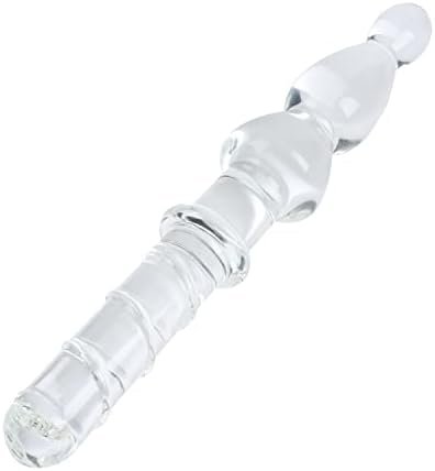 Aptitan 10.8" Double Ended Glass Dildo Crystal Anal Bead Plug Butt Pleasure Wand G-Spot Stimulator Female Masturbator - Image 3