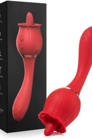 Secret Bouquet Rose Toy Vibrator For Women (9 Powerful Vibration & 9 Licking Modes) Vibrating Tongue Clitoral Licking Toy/Waterproof Adult Sex Toys