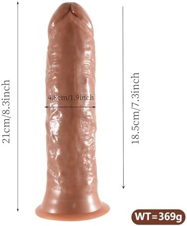 Shkanla Realistic Dildo, 8.3 Inch Soft Flexible Silicone Penis With Strong Suction Cup For Hands-Free Play, Lifelike G Spot Stimulation Adult Anal Sex Toys For Women And Couple - Image 2