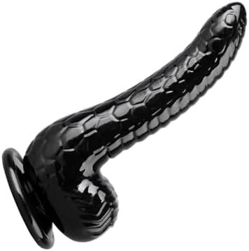 Anal Dildo Sex Toy For Women, Realistic Dildo G Spot Stimulation With Strong Suction Cup, Lifelike Jelly Dildo Vagina Penis Dildo Butt Plug For Female Men Masturbating (Black)
