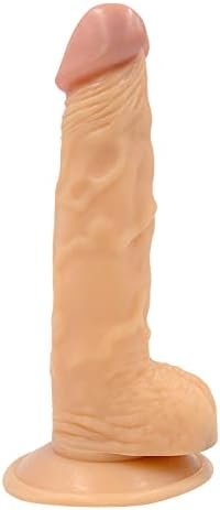 Realisticloves Realistic Dildos Feels Like Skin, 8 Inch Flesh Dildo With Suction Cup For Hands-Free Play, Body-Safe Material And Adult Sex Toys For Women