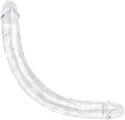 13 Inch Double Ended Realistic Dildo Flexible Clear Dildos For Lesbian, Anal G-Spot Stimulator Sex Toys For Women Men Couple