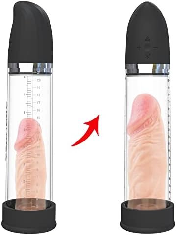 Electric Penis Vacuum Pump, Ussato Rechargeable Automatic High-Vacuum Penis Enlargement Extend Pump With 5 Suction Intensities, Penis Enlarge Air Pressure Device For Stronger Bigger Erections