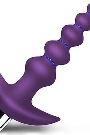 Vibrating Anal Beads Butt Plug - Flexible Silicone 16 Vibration Modes Graduated Design Anal Sex Toy Waterproof Bullet Vibrator For Men, Women And Couples