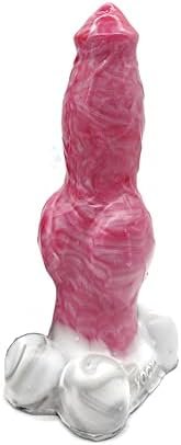 Frrdei Color Simulation Wolf Dog Dildo Male And Female Adult Sex Toys, Alien Monster Dildo Anal Plug Sex Toys - Pink Grey Smaller Size 1.0 Count