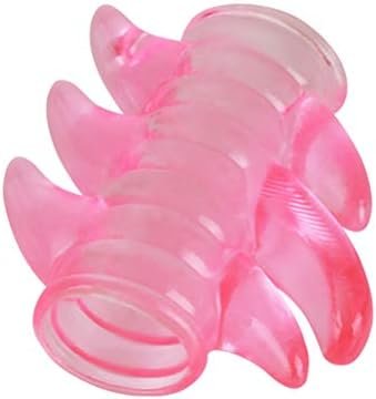 Amosfun Men Lock Fine Male Silicone Penis Adult Sex Product Sleeve Cock Ring Extender(Pink Double Thorn Ring)