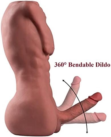 Male Sex Doll For Women With Flexible Dildo And Balls, Men Torso Dildo Gay Sex Dolls With Tight Anus Sex, Unisex Masturbation Sex Toys For Female Masturbation Threesome Couple Sex Fun, 24Lb - Image 3