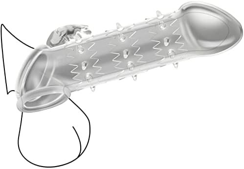 Reusable Cock Extender Ultra-Soft Penis Enlarger Penis Sleeve Prolong Erection Condom Sheath With Convex Grain For Men Couples