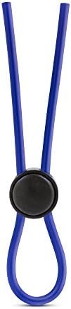 Blush Stay Hard Liquid Silicone Loop Lasso C Ring - Strong And Stretchy - Increase Stamina - Harder Erections - Convenient Quick Release Lock - Male Penis Enhancing Sex Toy For Men - Blue - Image 2