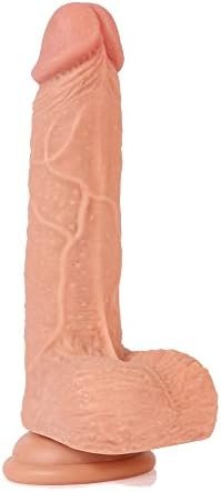 7 Inches Realistic Dildo, Body-Safe Material With Suction Cup Base For Handsfree Play 3D Lifelike Dildo Penis For Women G-Spot Masturbation Flesh