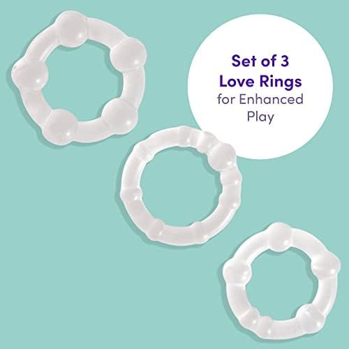 Lovehoney Triple Cock Ring Set - Stretchy Textured Penis Rings - Beginner Friendly & Waterproof - 3 Pack - Clear - Image 2