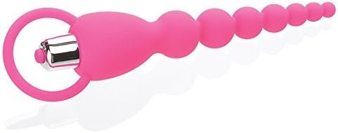 Adam & Eve Booty Bliss Vibrating Anal Beads, Pink | Waterproof Silicone Butt Plug With Removable Bullet Vibrator | 7.75” Total Length, 6” Insertable - Image 3