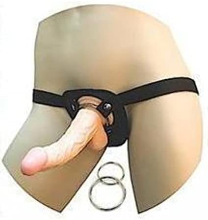 Real Skin All American Whoppers Dong With Universal Harness Flesh Dildo, 8 Inch