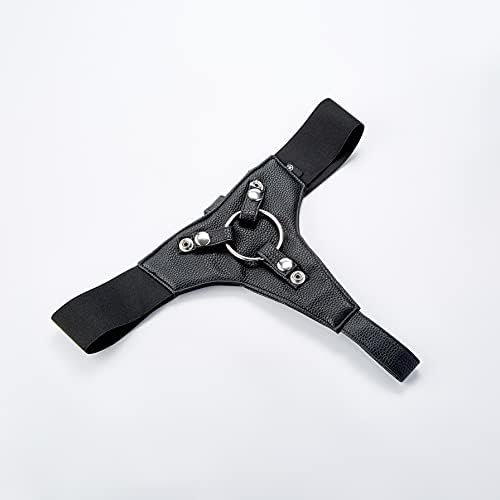 Shots America Ouch! Realistic Rubber Strap-On With Elastic Straps, Black, 8 Inch - Image 2