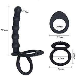 Wearing Silicone Back Court Pull Beads Anal Plug Without Vibration Double-Hole Ring Delay Long-Lasting Lock Fine Ring For Men And Women - Image 2