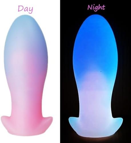 Glowing Anal Butt Plug Trainer - Super Soft Liquid Silicone Buttplug Large Anal Plug Anus Dilator Prostate Massager Anal Sex Toy For Beginner Advanced Men Women Couple (L) - Image 2