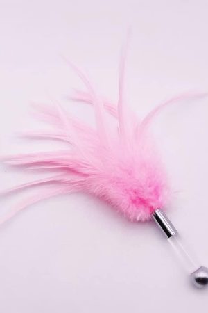 Sex Feather Teasing Stick Sm Flirting Teasing Butt Plug 2-In-1 Tickling Adult Products Sex Toys๏ผPink๏ผ