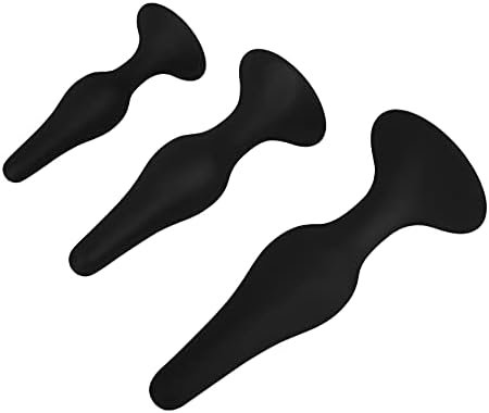 Eis Teardrop Silicone Anal Plug Set Of 3 - Silicone Butt Plug With Suction Cup, 3 Different Sizes, Narrow Tip, Conical Shape, Wide Base - Suitable For Anal Training (3.7 Inches - 5.7 Inches) - Image 2