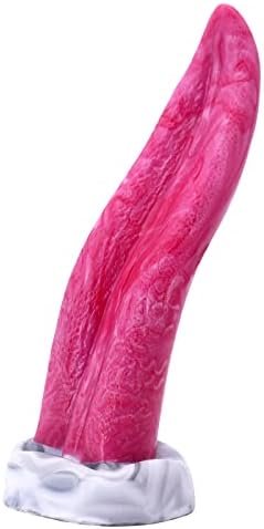 8.34 Inch Realistic Tongue Pink Dildo With Suction, Long Silicone Anal Plug Adult Toys Dildo For Beginners Women And Men Couples.