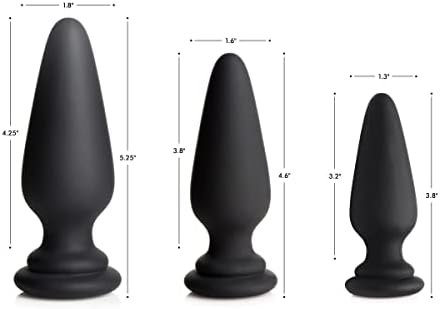 Tailz Interchangeable X-Large Premium Silicone Anal Plug For Men Women & Couples. Body-Safe Silicone Plug With Compatible Tails, Easy To Clean - X-Large, Black - Image 3