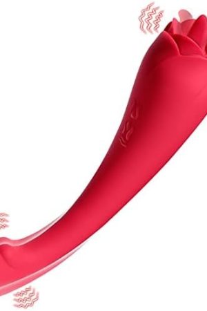 Rosenine Rose Sex Toy Clitoral Tongue Licking Vibrator With Tapping Dildo Vibrator Clitoris Stimulation, 2 In-1 Clit Nipple With 9 Licking Patterns Rose Adult Sex Toys For Women Couples
