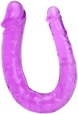 Ousandy Double Ended Dildo Sex Toy Penetration Enders Dong 12 Inch Realistic Penis For Anal Vaginal Play Anus Stimulator (Purple)