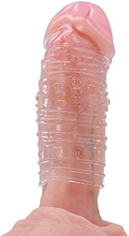 Cock Ring Set Penis Extension Sleeve With 4 Different Designs Cock Enlargement Cover With Vivid Glans Delay Ejaculation Sex Toys For Men Play - Image 3