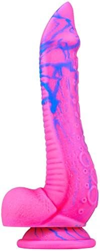 Realistic Animal Dildo, Octopus Monster Dildo Anal Plug Dildo Adult Sex Toy With Strong Suction Cup For Vaginal G-Spot & Anal Play Women & Men Masturbation๏ผRose Melange๏ผ