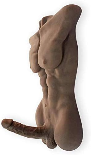 Female Plaything Male Torso Love Doll 3D Adult Penis And Anal Doll Plaything For Female Self-Masturbation Playful Sex Dolls (Brown)